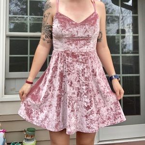 Pink Velvet Dress